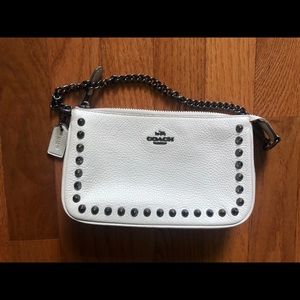 Coach Studded Wristlet with Chain